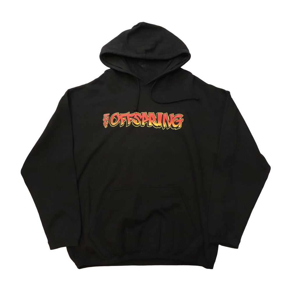 Vintage The Offspring Flame Skull Graphic Hoodie Size XL